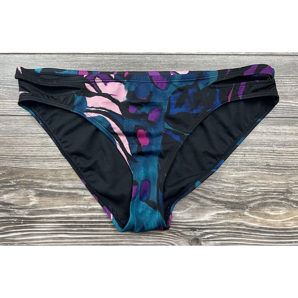 All in motion Women's Bikini Bottom Medium‎ Coverage Black/Multicolor Size Med